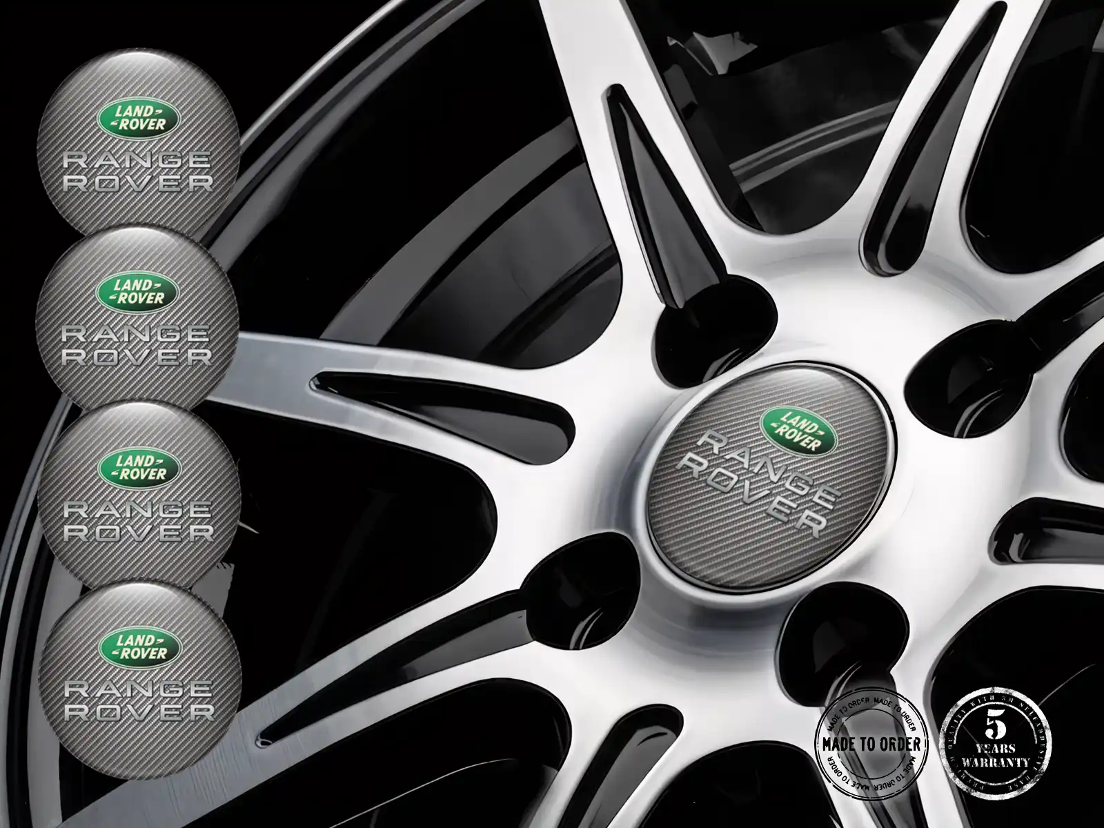 Land Rover Radembleme Stil Hochwertige Gewölbte Labels